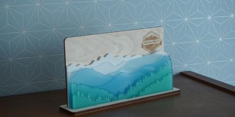 Pantalla POP con montañas
